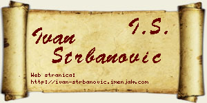 Ivan Štrbanović vizit kartica